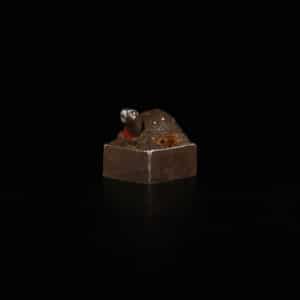 A Small Silver Seal with Tortoise Knob Han Dynasty Han Dynasty silver seal with tortoise knob (guiniu) from China